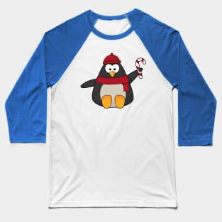 Penguin with Hat & Scarf Baseball T-Shirt